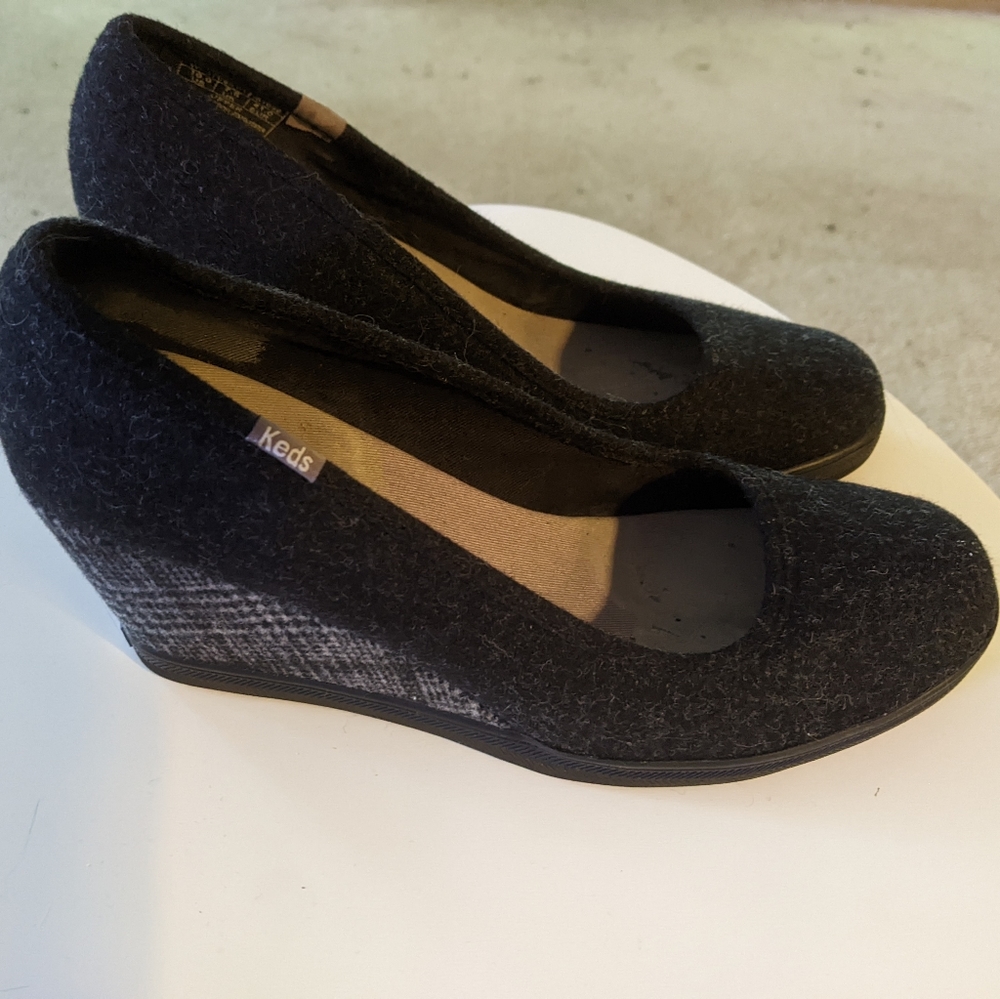 Keds wedges fuzzy tartan us 10 / 41